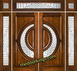 mahogany double door